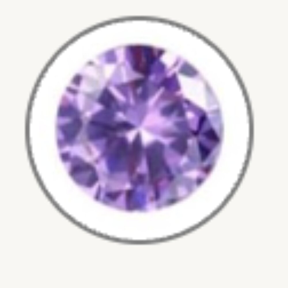 Ramla Lola Birthstone Necklace Amethyst (June) 14K Gold-Plated - New - Picture 2 of 4